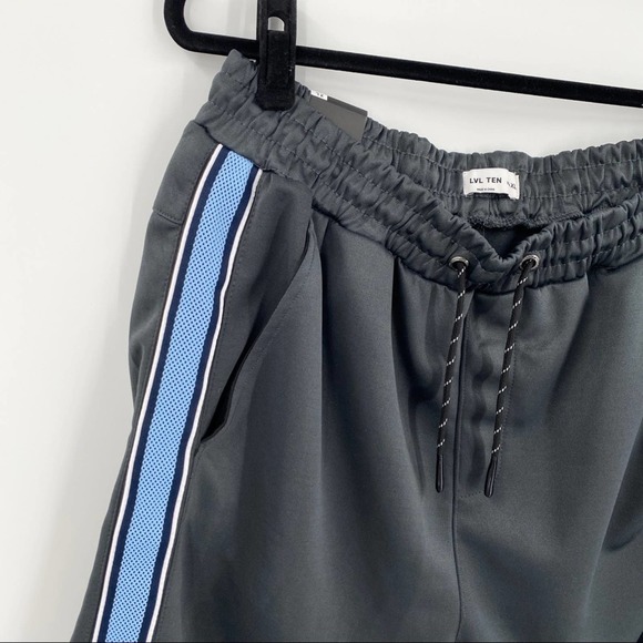 NEW Lvl Level Ten Mens Knit Drawstring Shorts in Indigo Slate - Picture 3 of 15